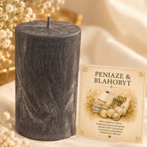 Antracitová sviečka • Peniaze & blahobyt